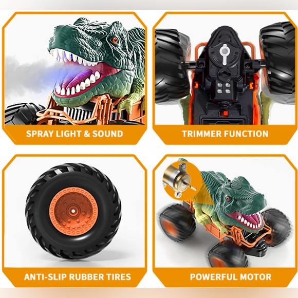 Bennol Remote Control Dinosaur Car, 2.4Ghz RC Truck for Kids NIP - Picture 3 of 11